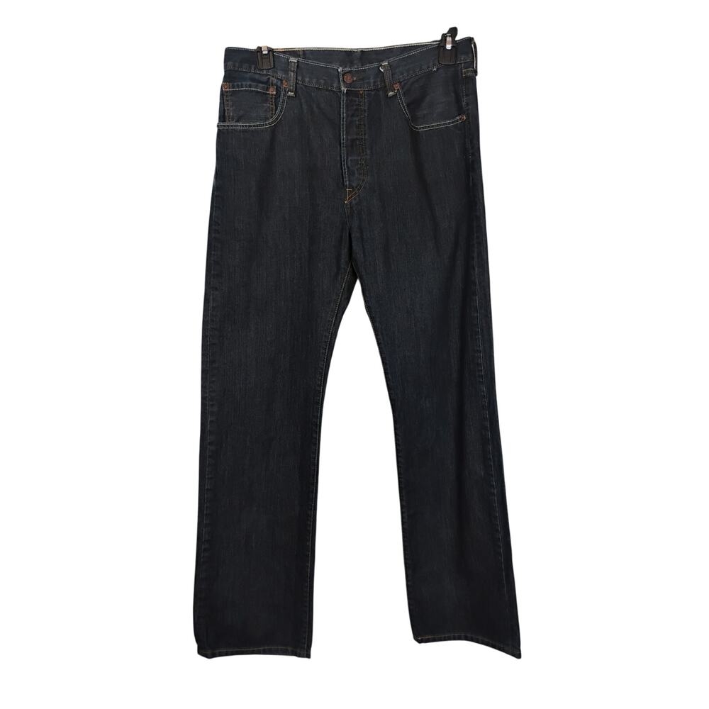 Levi's 501 Dark Wash Denim Jeans Button Fly